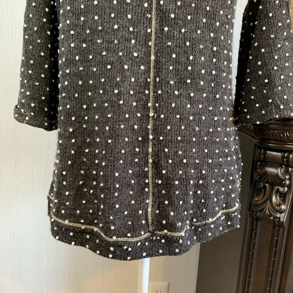 ANDREW knit  polka dots sweater 3/4 bell sleeve - Picture 10 of 16